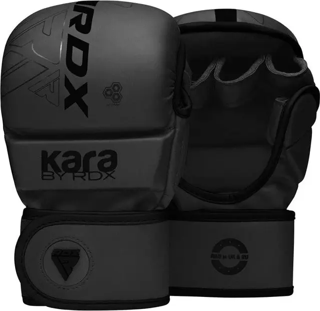 Рукавиці для ММА (Греплінгові рукавички) RDX F6 KARA Matte Black Plus L/XL — фото 2