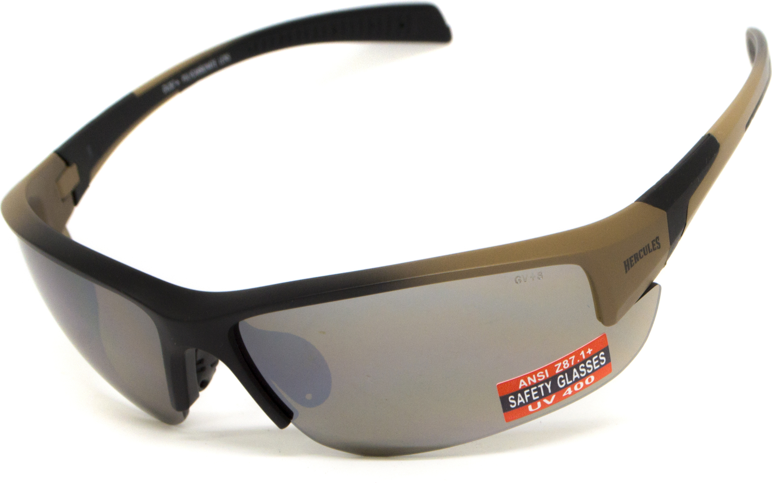 Очки защитные Global Vision Hercules-7 Black-Brown (drive mirror), зеркальные коричневые в коричнево-чорной оправе — фото 6