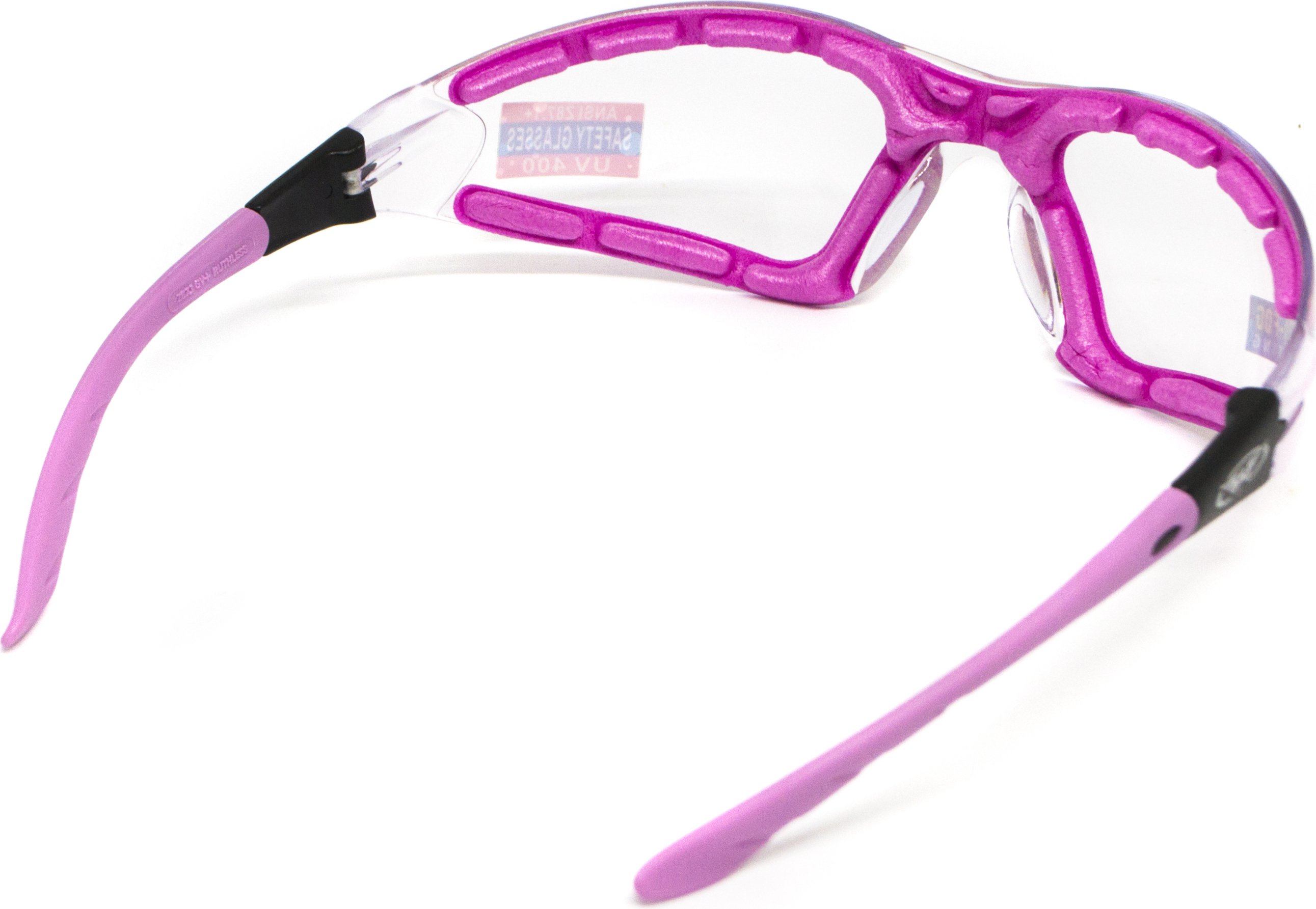 Очки защитные с уплотнителем Global Vision Ruthless Purple (clear) Anti-Fog, прозрачные в фиолетовой оправе — фото 9