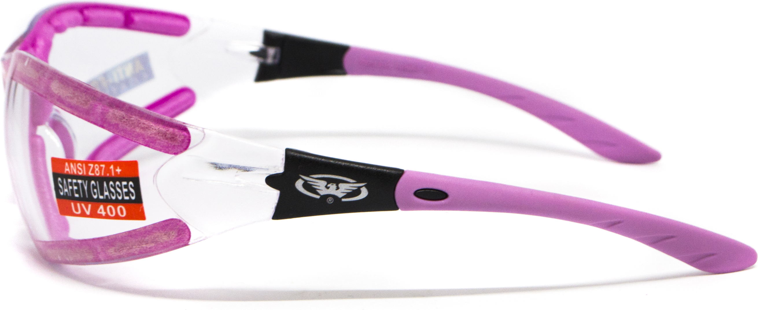Очки защитные с уплотнителем Global Vision Ruthless Purple (clear) Anti-Fog, прозрачные в фиолетовой оправе — фото 14