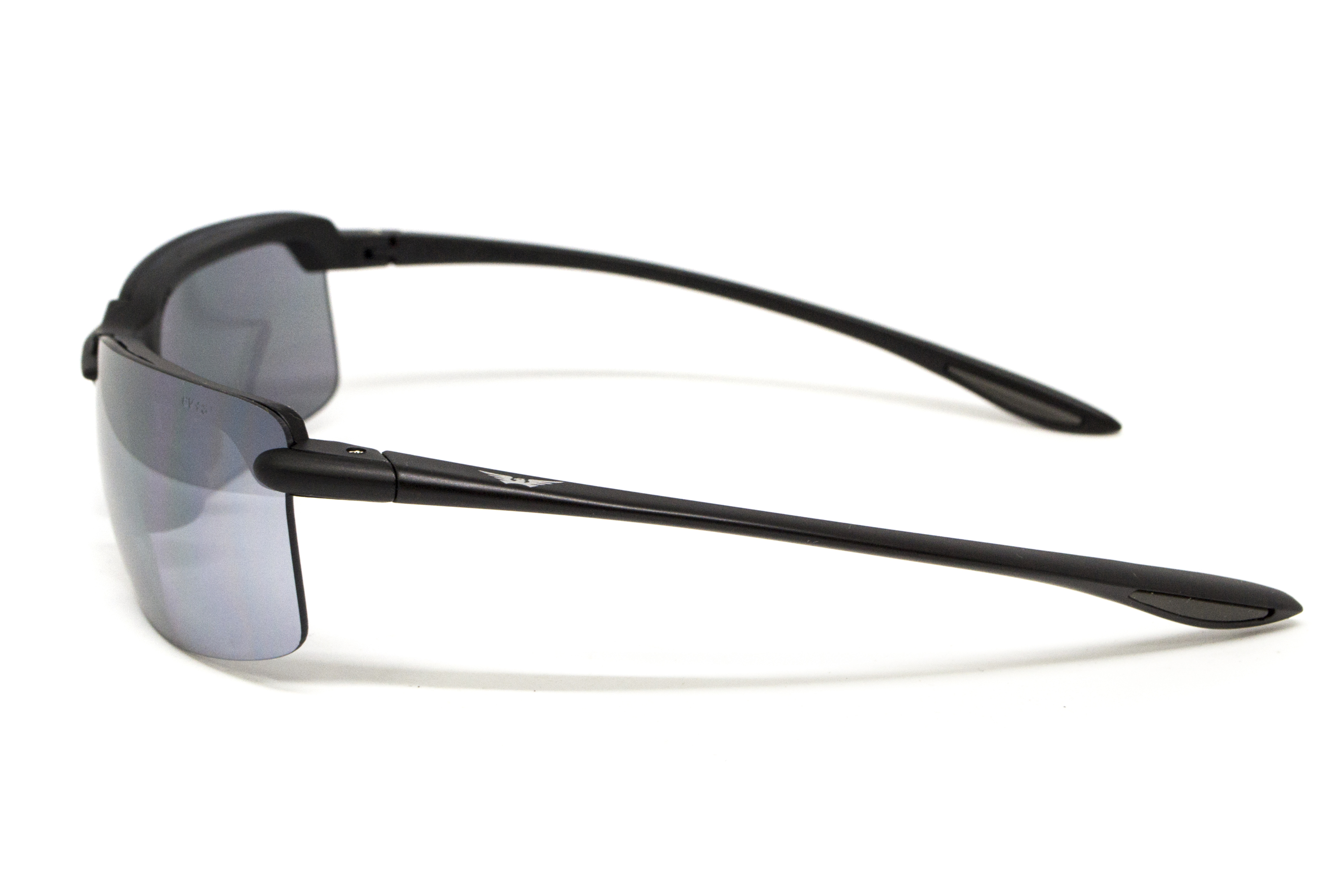Очки защитные Global Vision Wheelin Black (flash mirror) серые зеркальные линзы в черной оправе — фото 12
