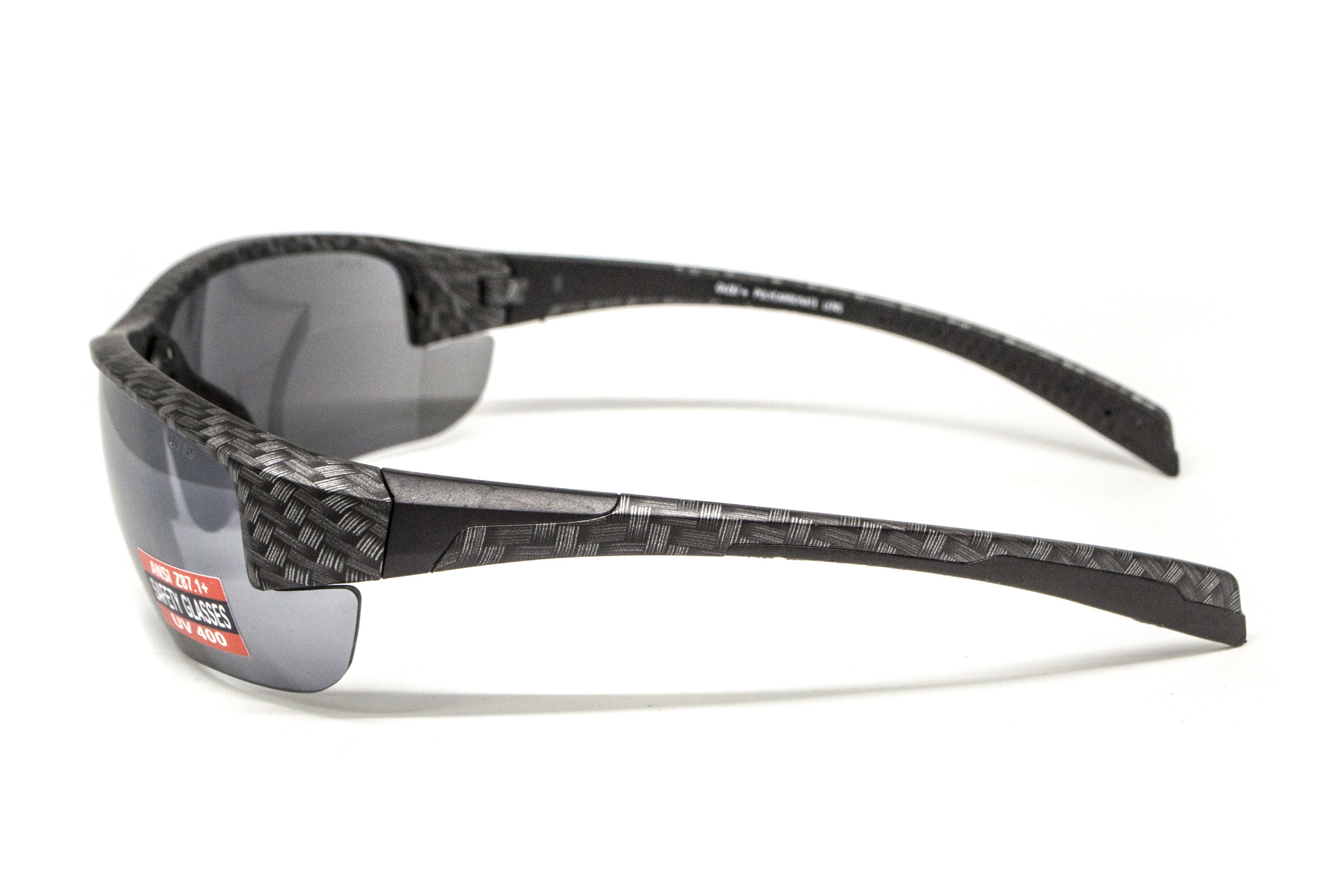 Очки защитные Global Vision Hercules-7 Carbon (flash mirror), зеркальные серые в графитовой оправе — фото 15