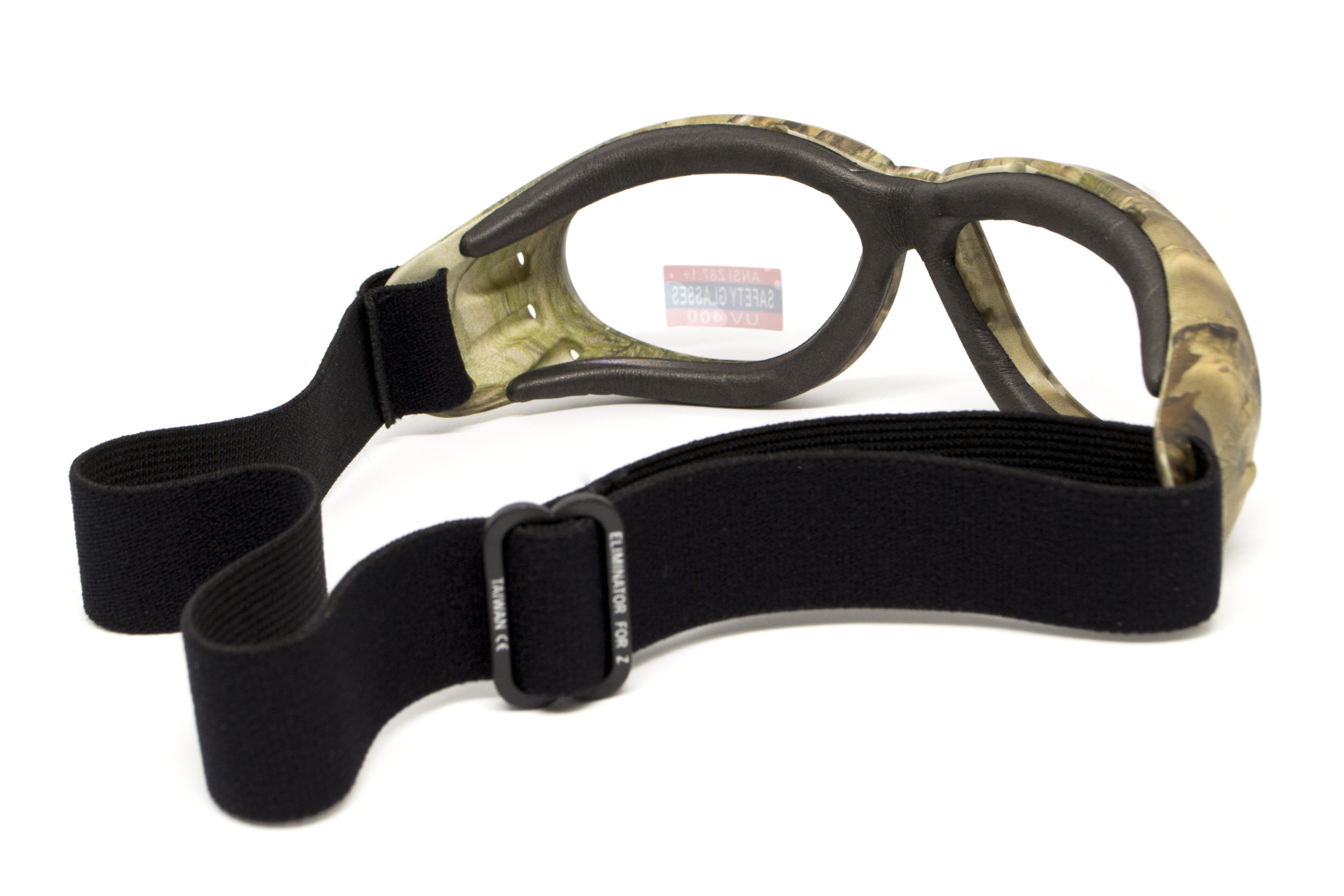 Очки защитные с уплотнителем Global Vision Eliminator Camo Forest (clear), прозрачные в камуфлированной оправе — фото 7