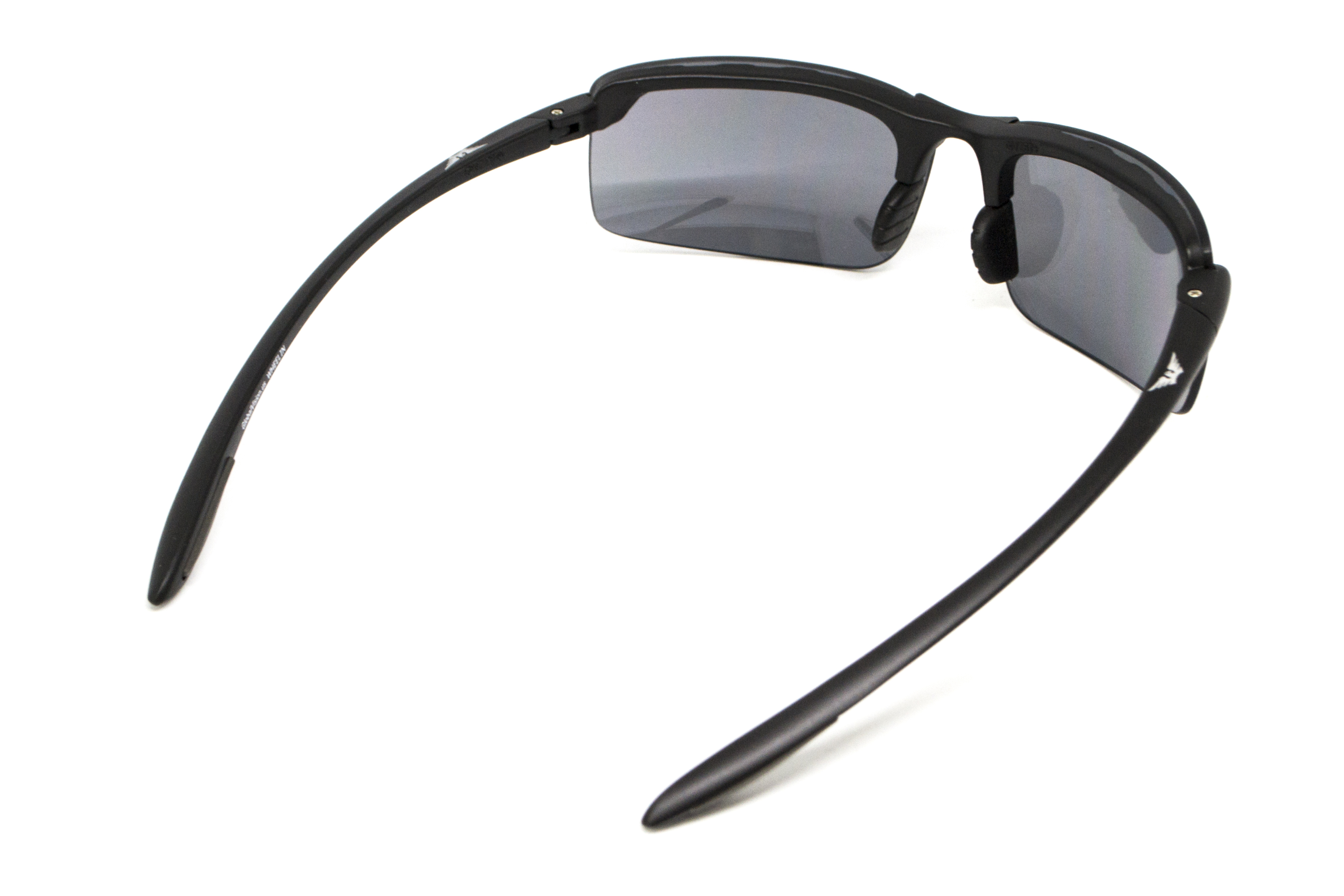 Очки защитные Global Vision Wheelin Black (flash mirror) серые зеркальные линзы в черной оправе — фото 13