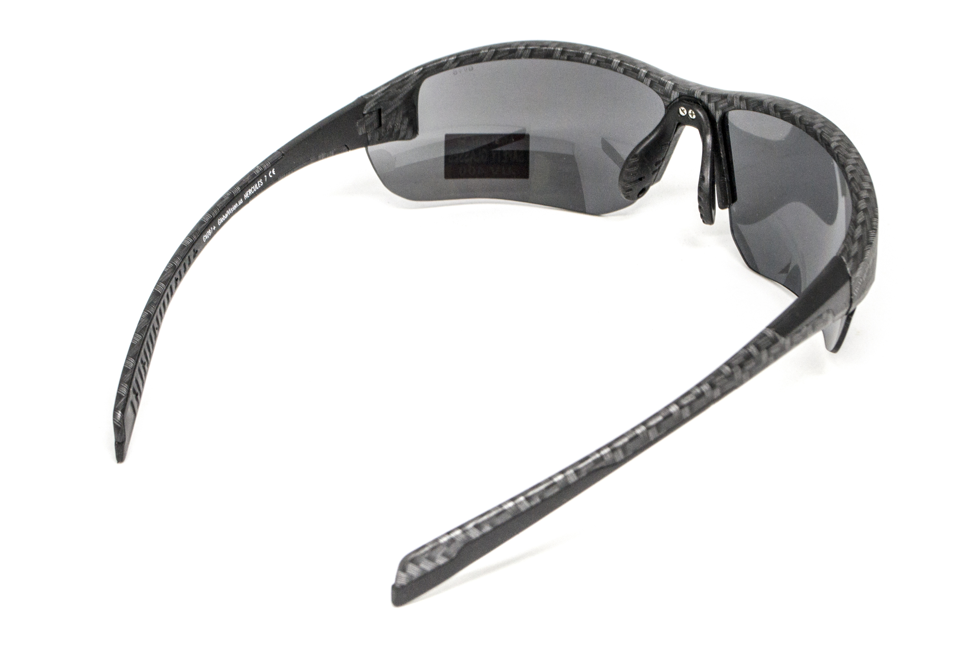 Очки защитные Global Vision Hercules-7 Carbon (flash mirror), зеркальные серые в графитовой оправе — фото 9