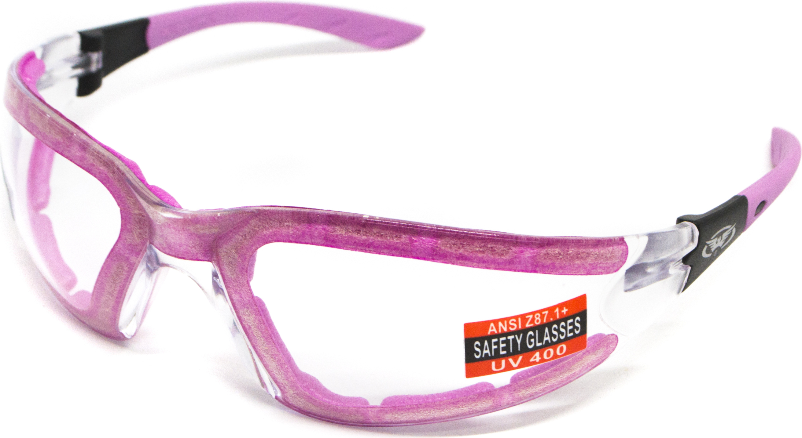 Очки защитные с уплотнителем Global Vision Ruthless Purple (clear) Anti-Fog, прозрачные в фиолетовой оправе — фото 4