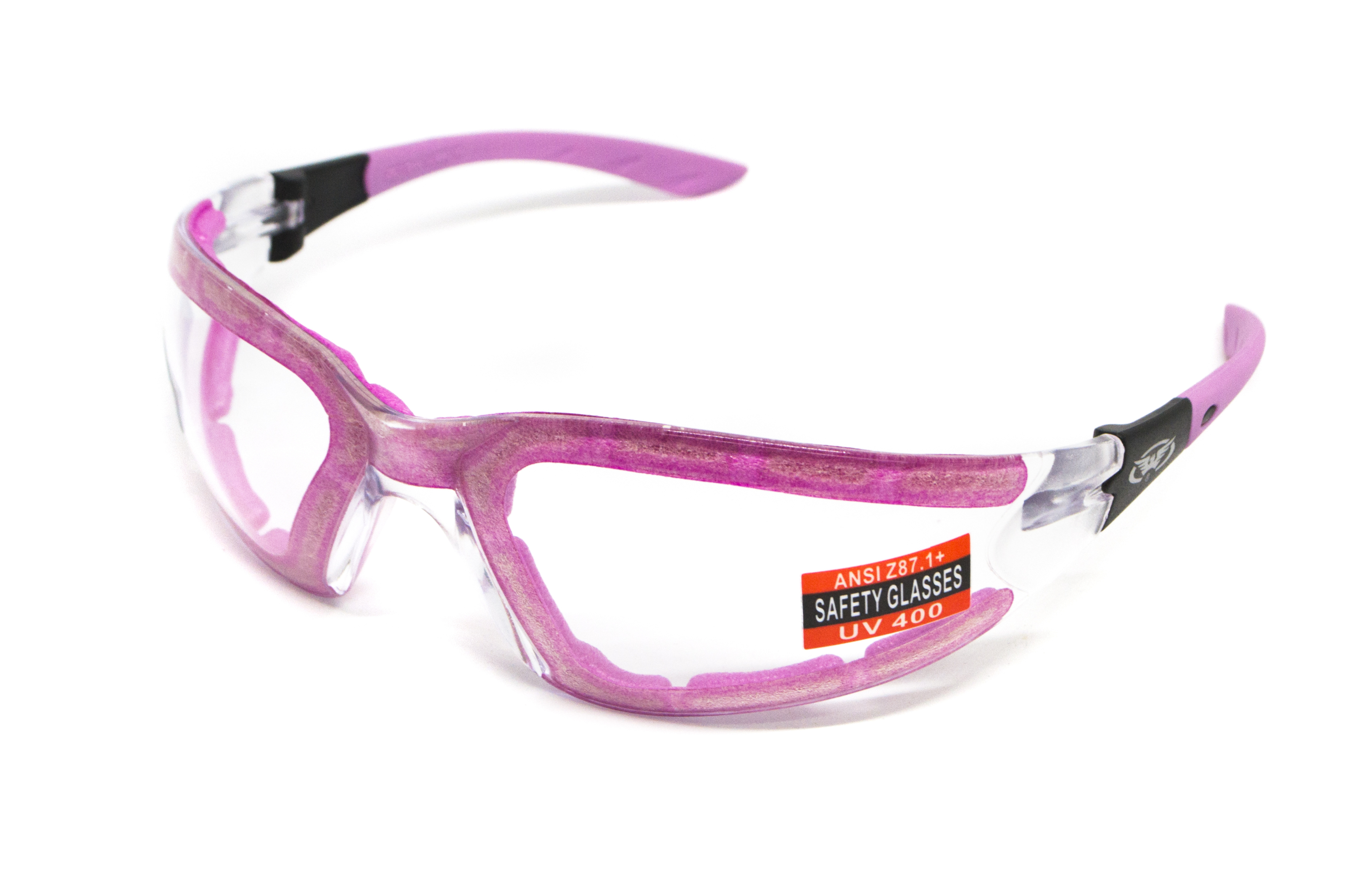 Очки защитные с уплотнителем Global Vision Ruthless Purple (clear) Anti-Fog, прозрачные в фиолетовой оправе — фото 1