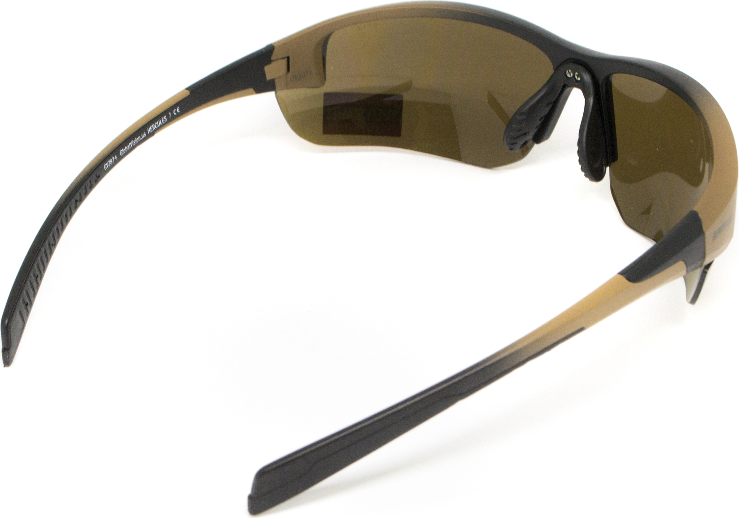 Очки защитные Global Vision Hercules-7 Black-Brown (drive mirror), зеркальные коричневые в коричнево-чорной оправе — фото 14