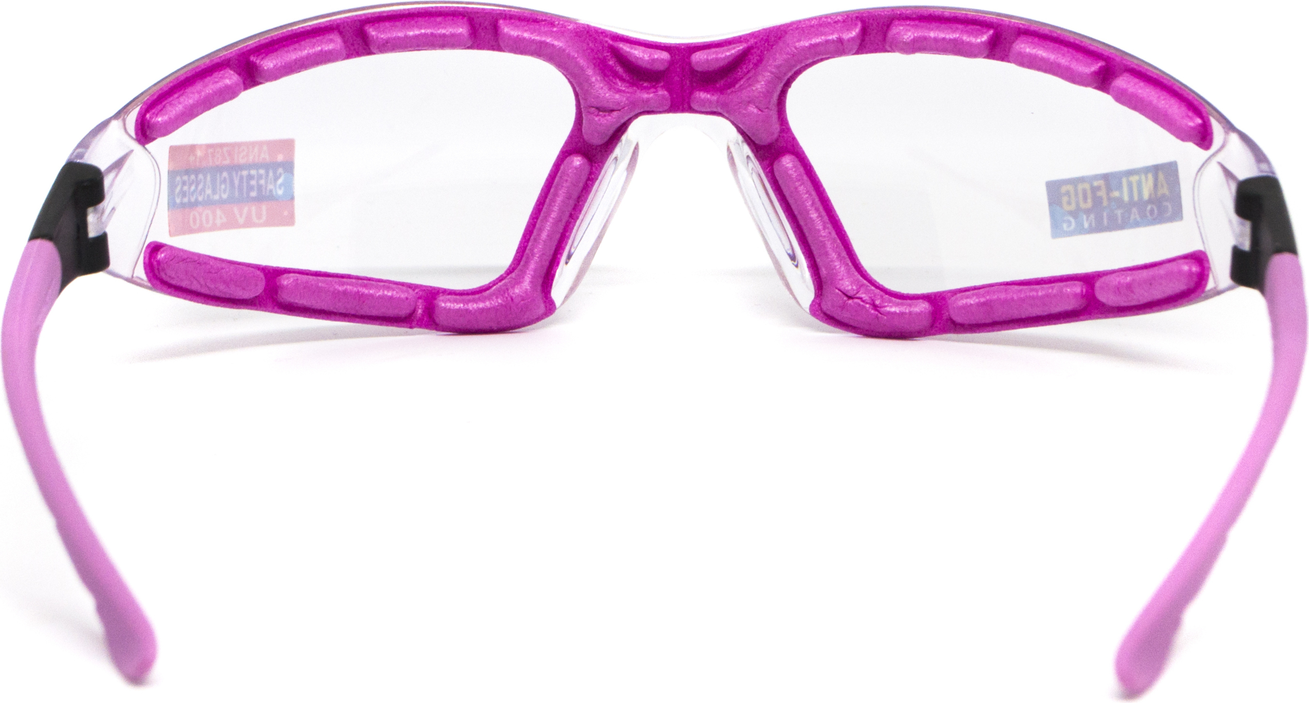 Очки защитные с уплотнителем Global Vision Ruthless Purple (clear) Anti-Fog, прозрачные в фиолетовой оправе — фото 7