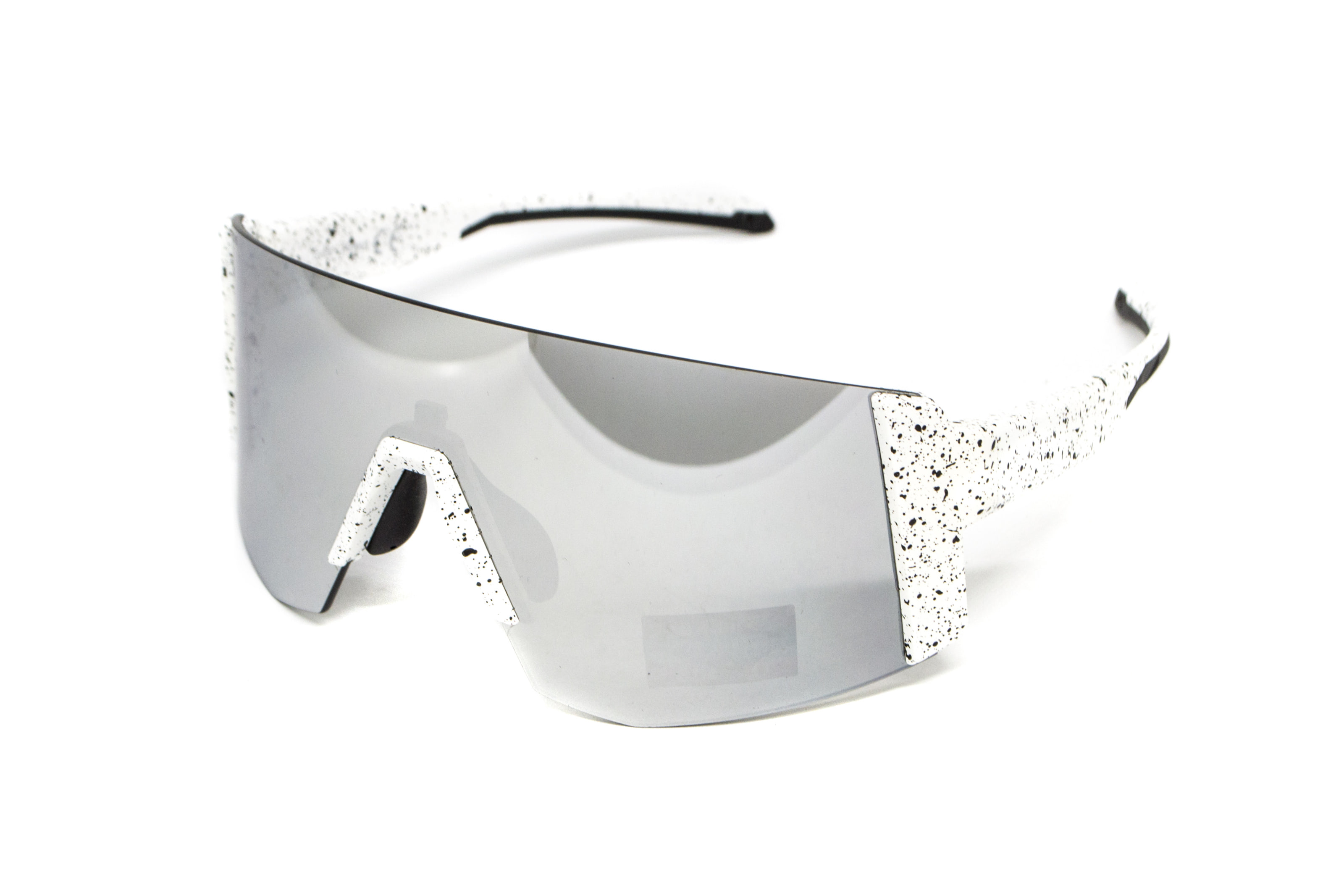 Очки защитные открытые Global Vision Astro White (G-Tech™ silver), зеркальные серые в белой оправе (с возможностью установки диоптрической вставки) — фото 1
