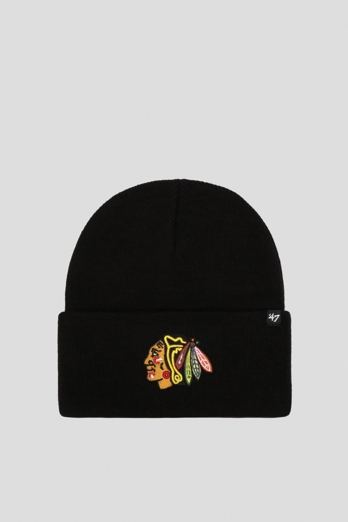 Шапка NHL CHICAGO BLACKHAWKS H-HYMKR04ACE-BKA 47 Brand Чорний — фото 2