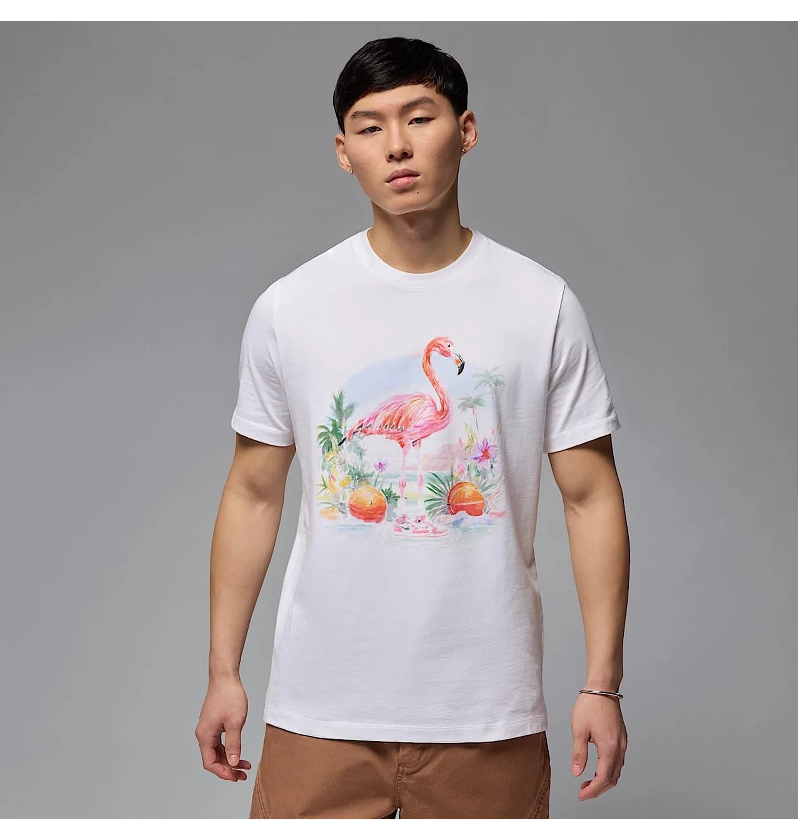 Футболка чоловіча Jordan Ess Flamingo Ss Crew White (HJ2399-100) — фото 3