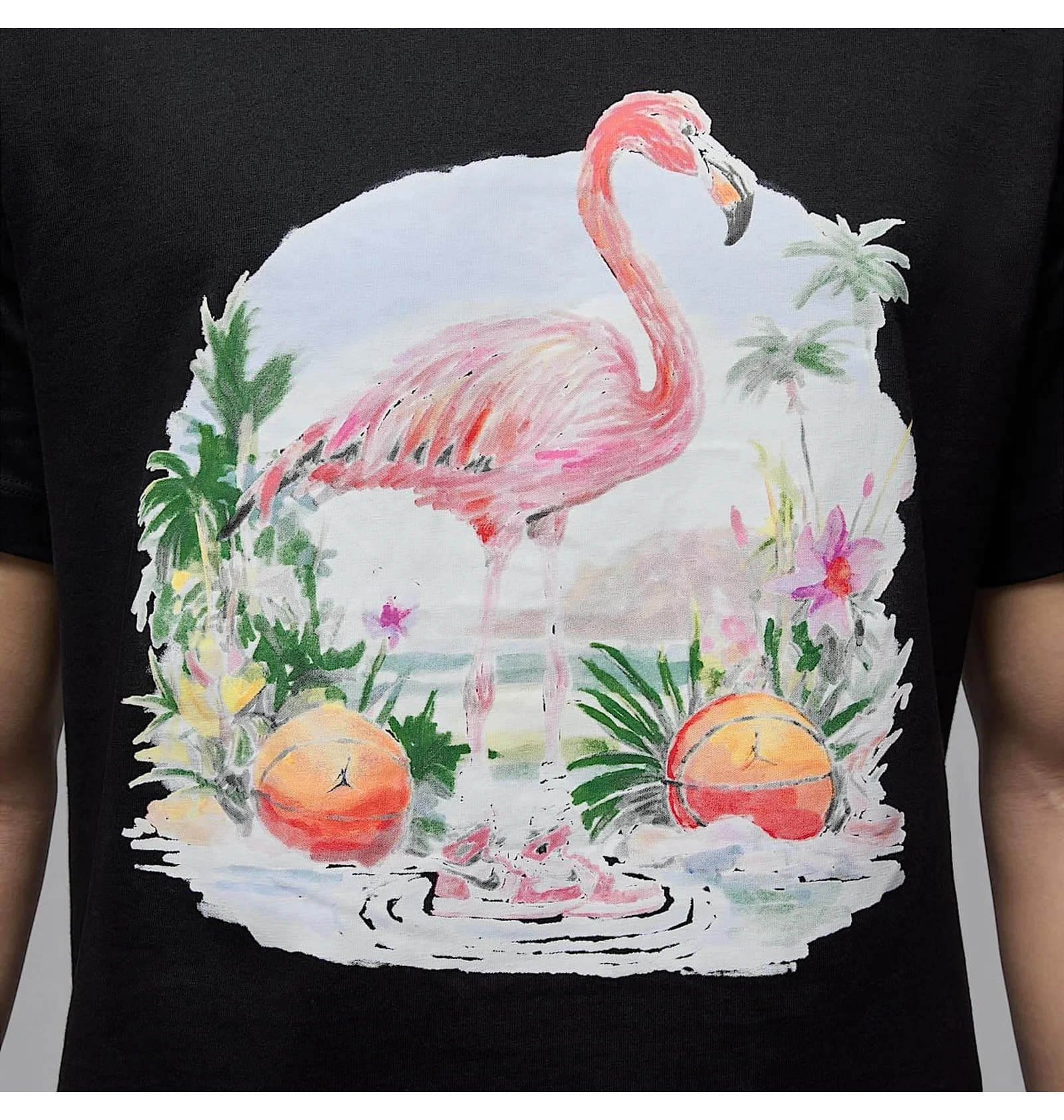 Футболка чоловіча Jordan Ess Flamingo Ss Crew Black (HJ2399-010) — фото 4