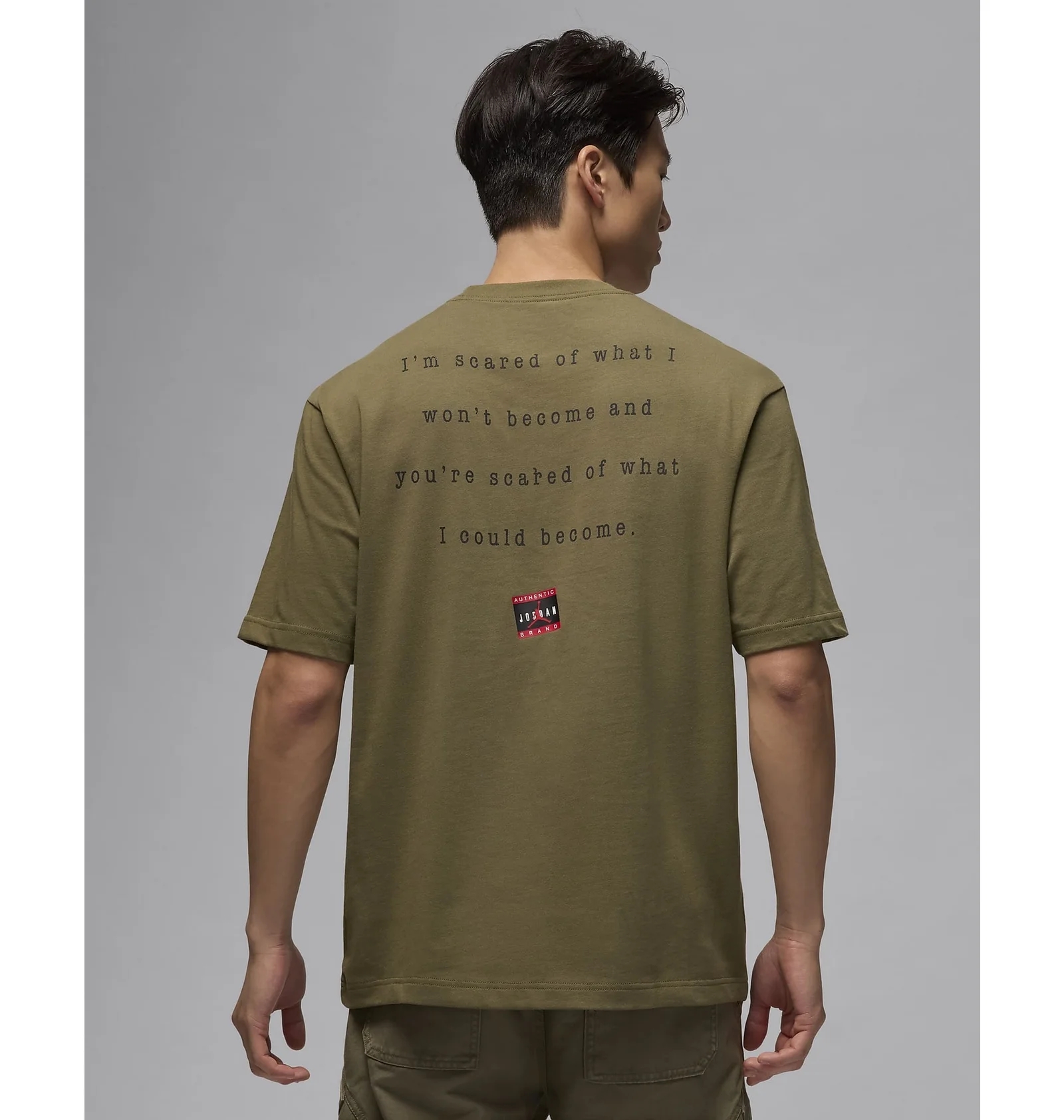Футболка чоловіча Jordan Crew-Neck T-Shirt Olive (HQ2666-222) — фото 4