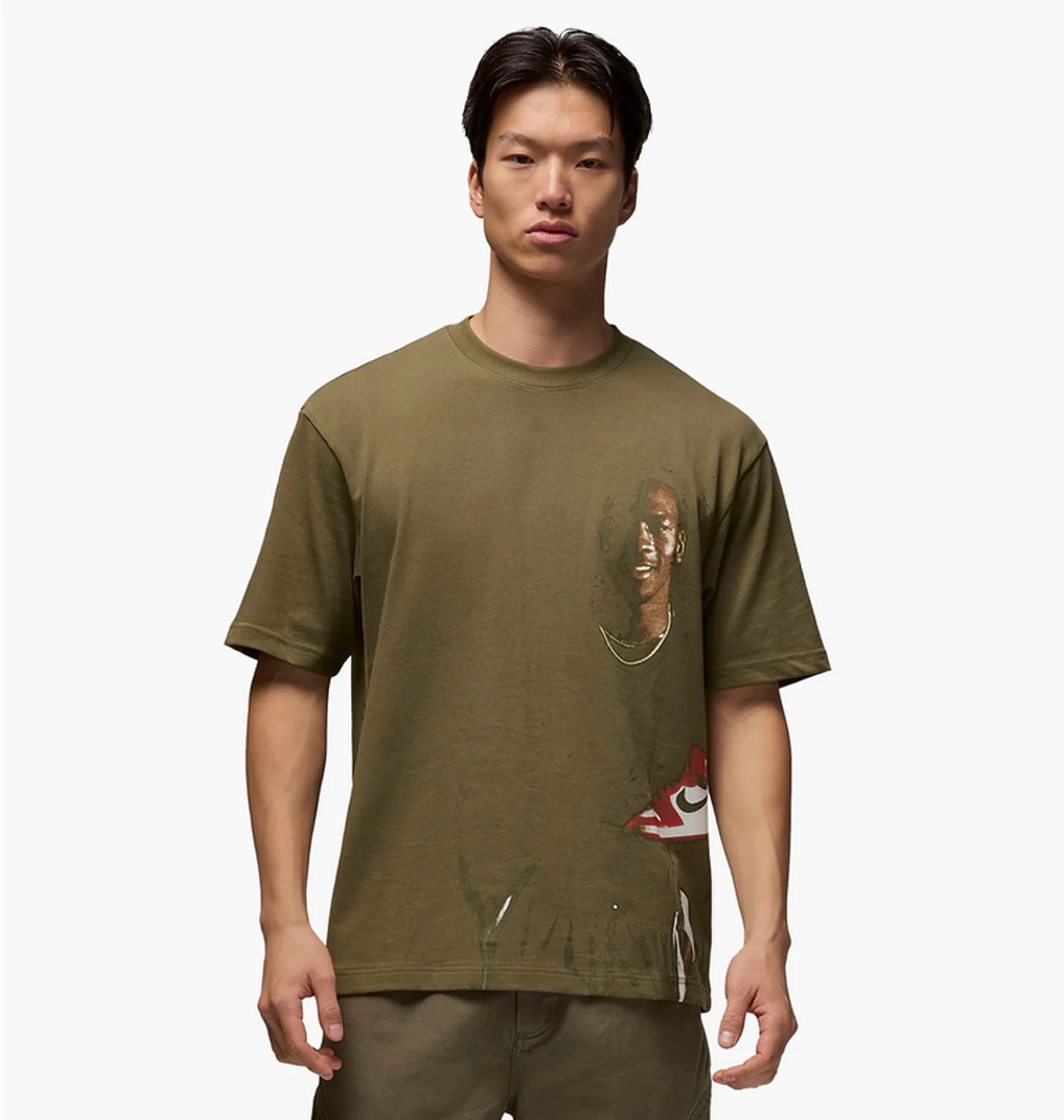Футболка чоловіча Jordan Crew-Neck T-Shirt Olive (HQ2666-222) — фото 1