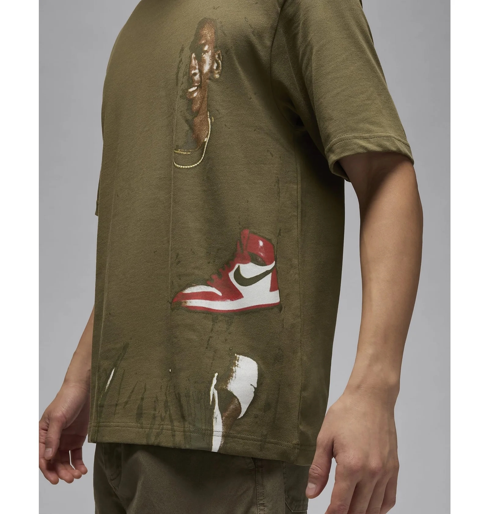 Футболка чоловіча Jordan Crew-Neck T-Shirt Olive (HQ2666-222) — фото 3