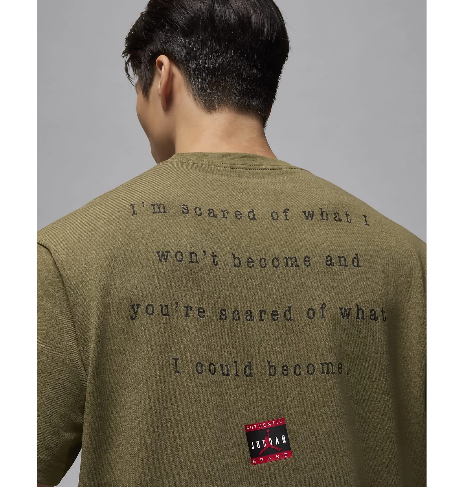 Футболка чоловіча Jordan Crew-Neck T-Shirt Olive (HQ2666-222) — фото 5