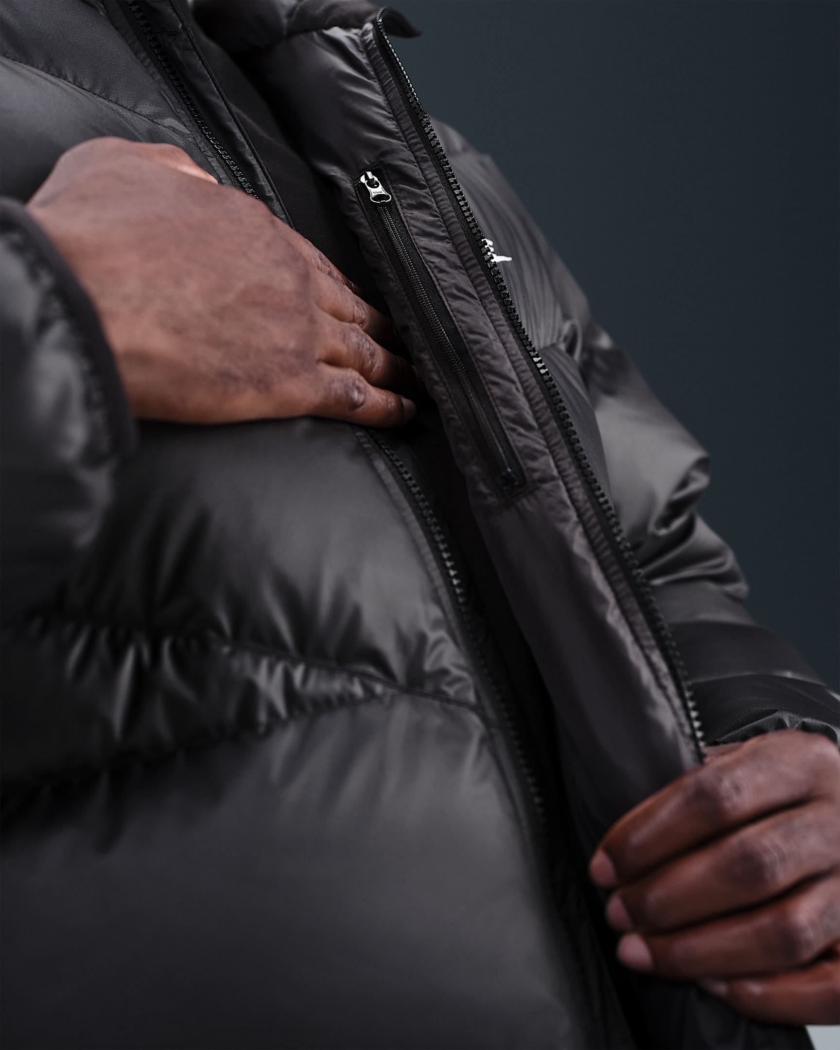 Куртка чоловіча Nike M Windrunner Stmnt Dwn Jkt Black (HQ7790-011) — фото 8