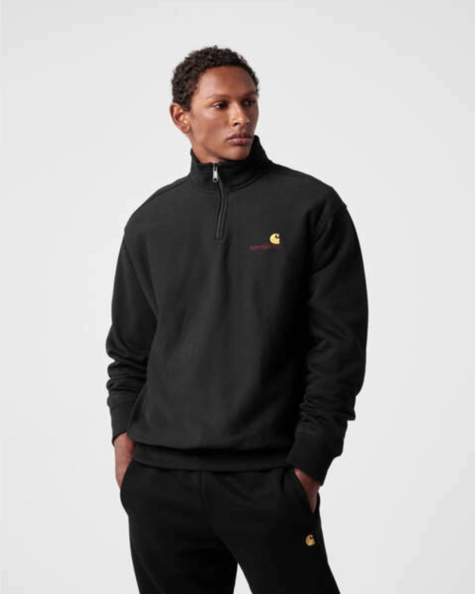 Худі Carhartt WIP Half Zip American Script Sweat — фото 4