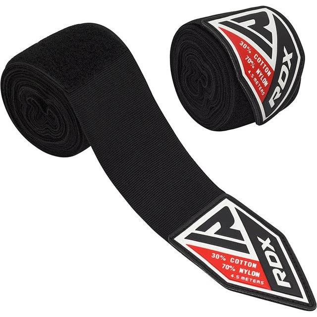 Бинти для боксу RDX WX Professional Boxing Hand Wraps Black (4.5м.) — фото 1