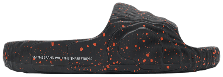 Тапки Adidas Adilette 22 Slide 'Black Orange Speckled' — фото 1
