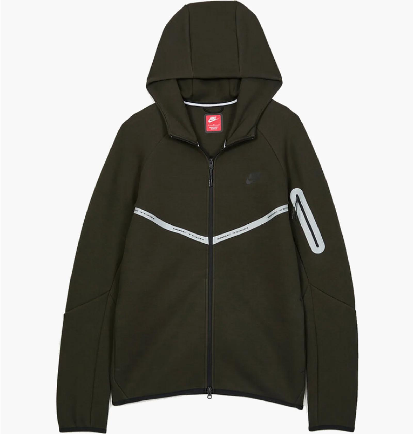 Кофта чоловіча Nike Tech Flc Wr Fz Reflec Olive (IM6537-355) — фото 1