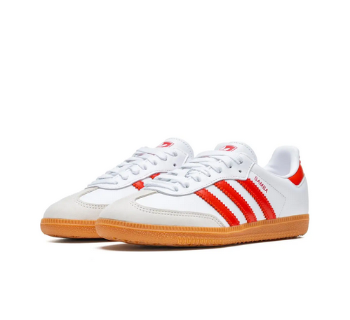 Кросівки жіночі Adidas Samba OG White Solar Red Gum — фото 4