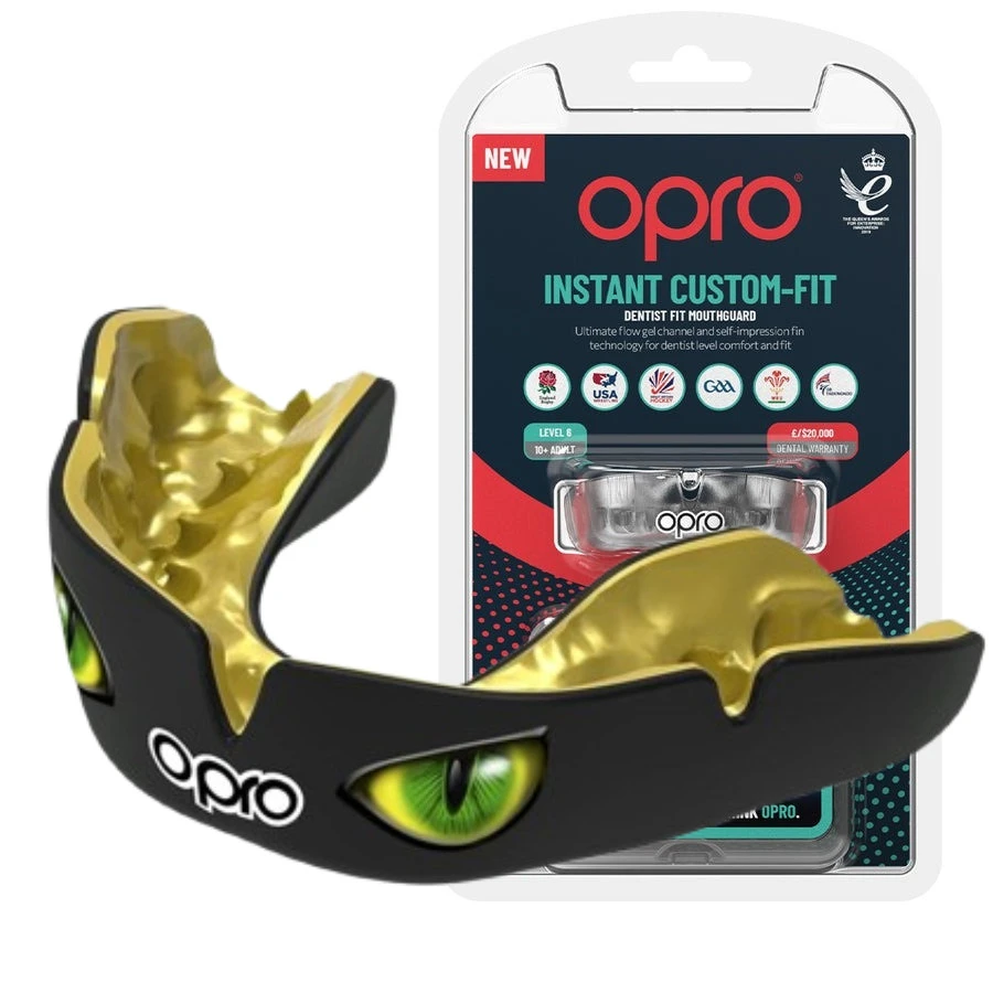 Капа OPRO Instant Eyes доросла (вік 11+) Black/Green (art.102524001) — фото 1