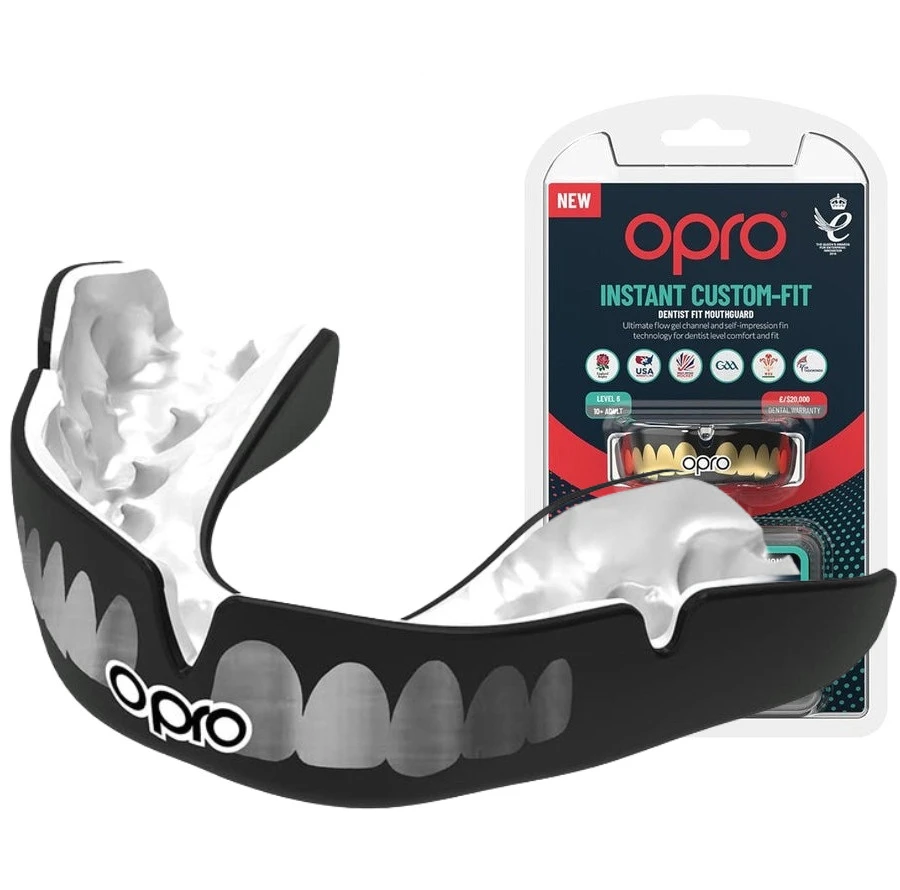 Капа OPRO Instant TEETH доросла (вік 11+) Black/Silver (art.102526002) — фото 1