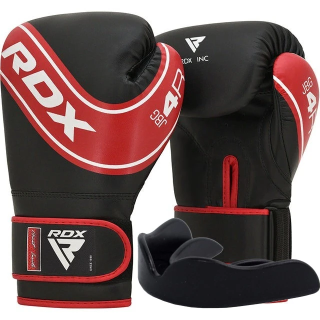 Боксерські рукавиці RDX 4B Robo Kids Red/Black 6 унцій (капа в комплекті) — фото 1