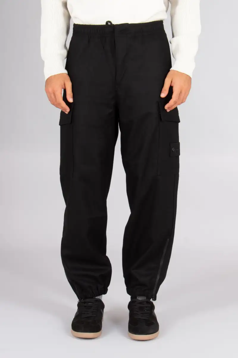 Штани Stone Island (Ghost Piece Wool-Nylon, Black) — фото 1