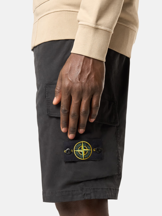 Шорти Stone Island Stretch Organic Broken Twill Cotton 'Old' — фото 6