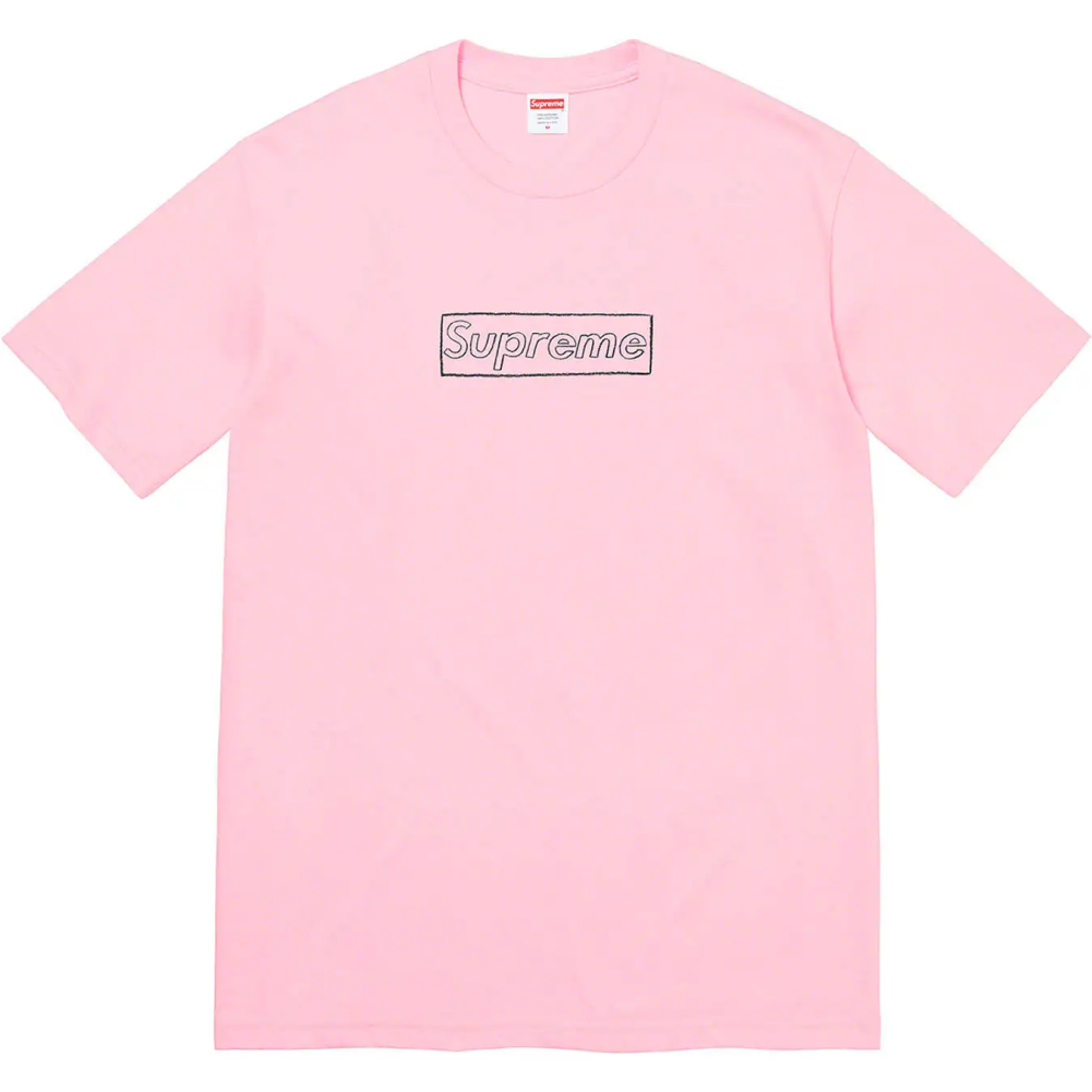 Футболка Supreme Kaws Chalk Logo Tee Pale pink — фото 1