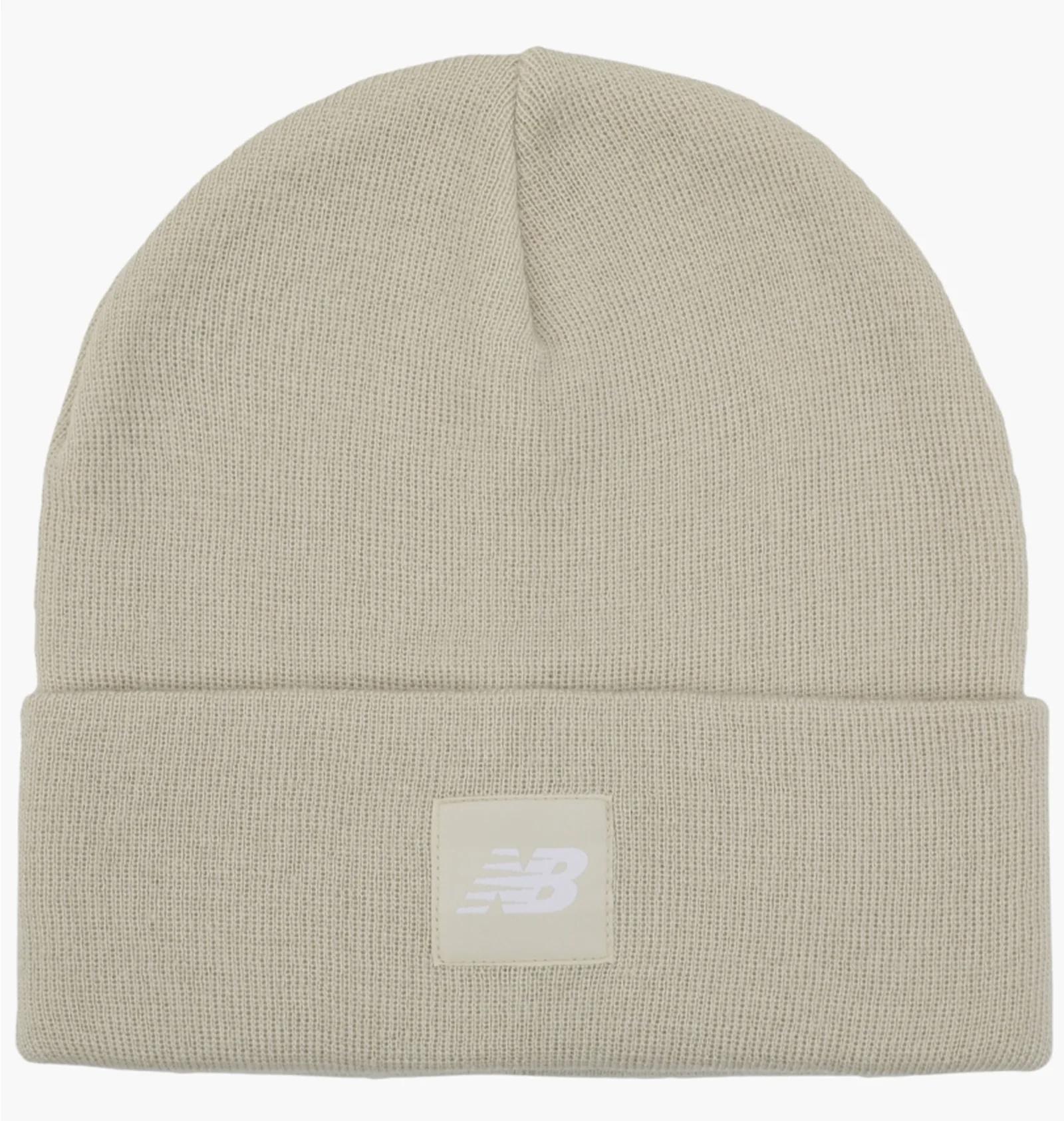 Шапка унісекс New Balance Cuffed Beanie Flying Logo Beige LAH13034TWF MISC — фото 1
