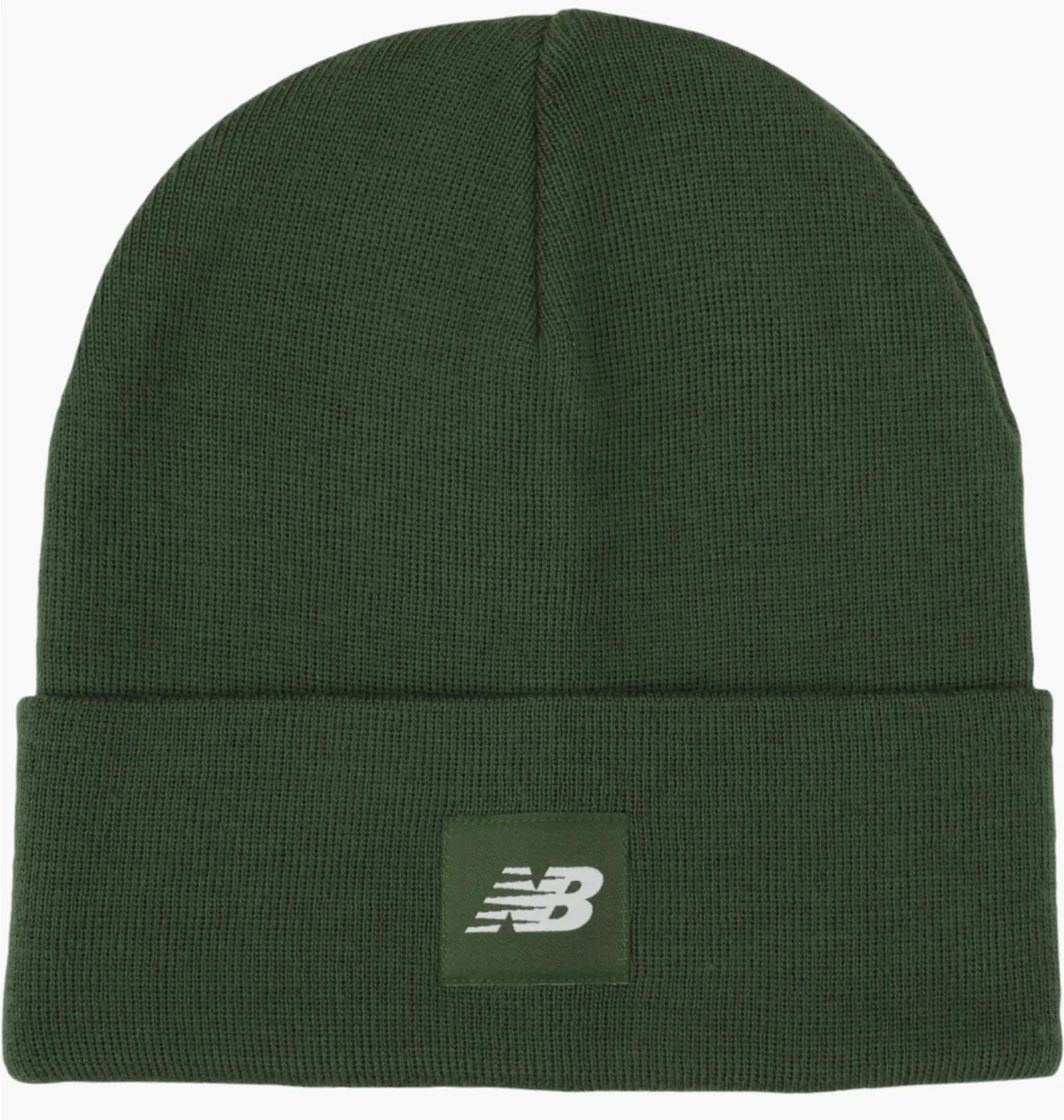 Шапка унісекс New Balance Cuffed Beanie Flying Logo Green LAH13034DAE MISC — фото 1