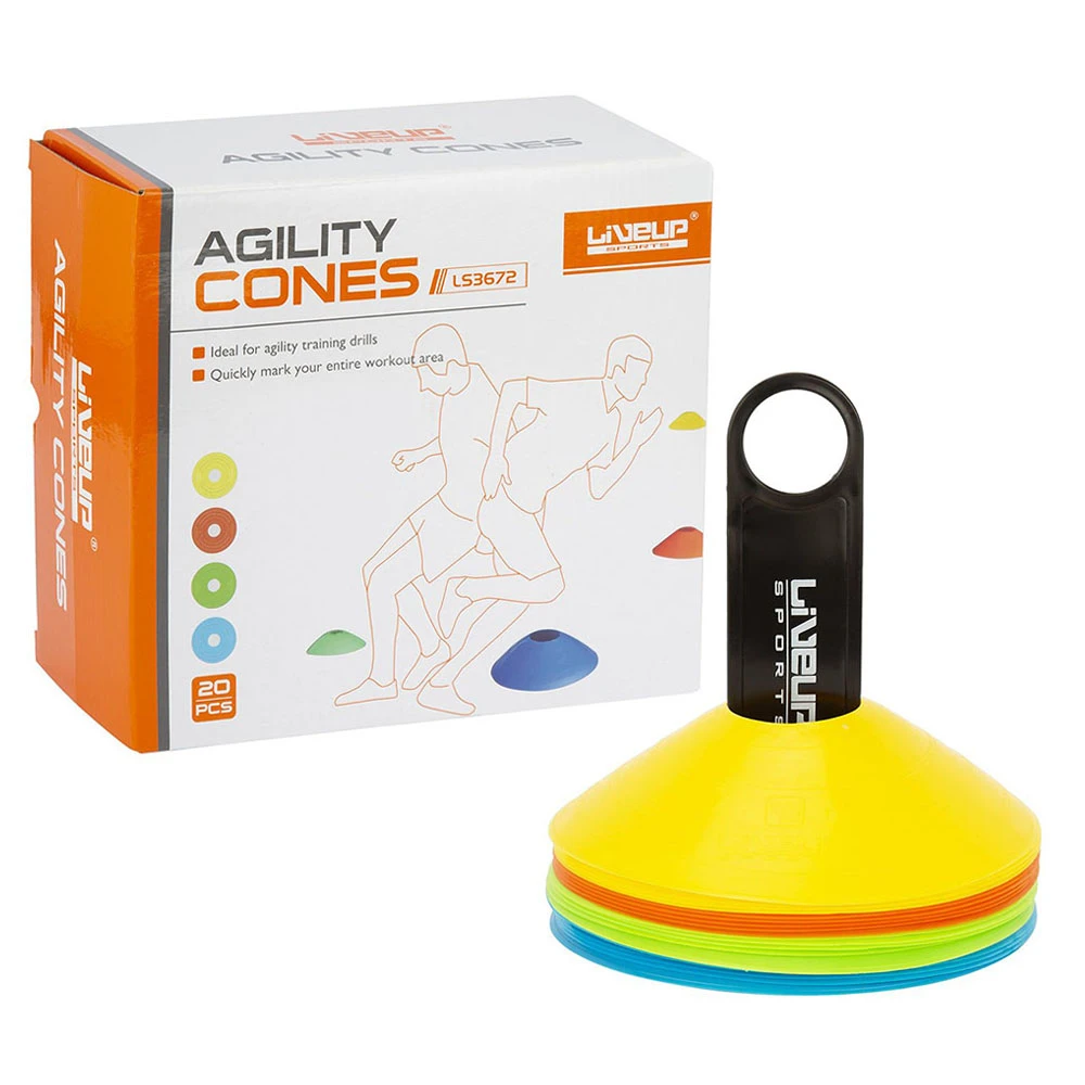 LiveUp Agility Cones With Rack - Набор фишек с подставкой 20 штук — фото 2