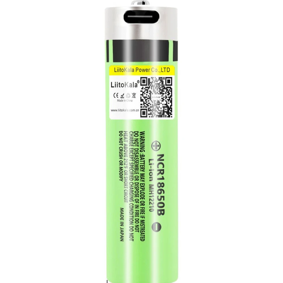 Акумулятор LiitoKala Lii-USB-34B 18650 3400mah — фото 1