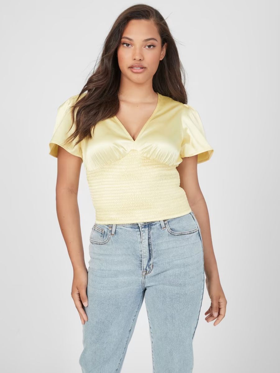 Жіноча укорочена блуза Guess еластичний топ 1159784337 — фото 1