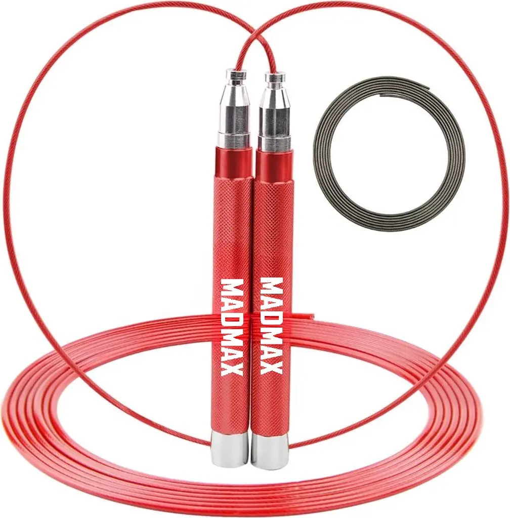 Скакалка швидкісна на підшипниках алюмінієва MadMax MFA-286 Speed jump rope Red — фото 2
