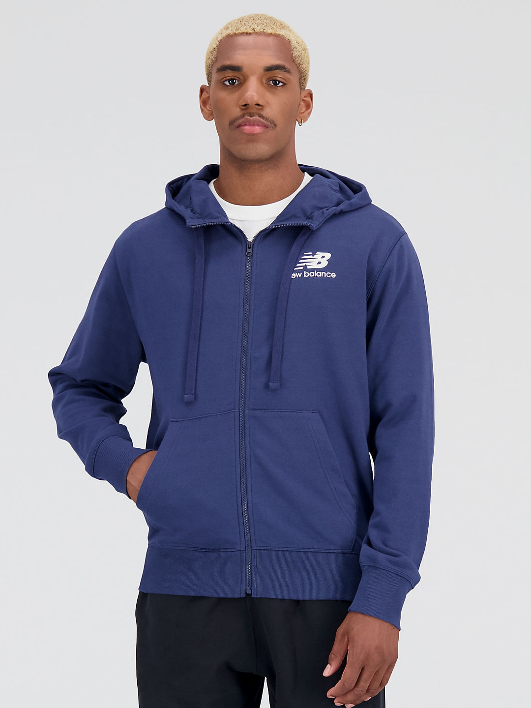 Кофта чоловіча New Balance Essentials Stacked Logo Fz (MJ31536NNY) — фото 1