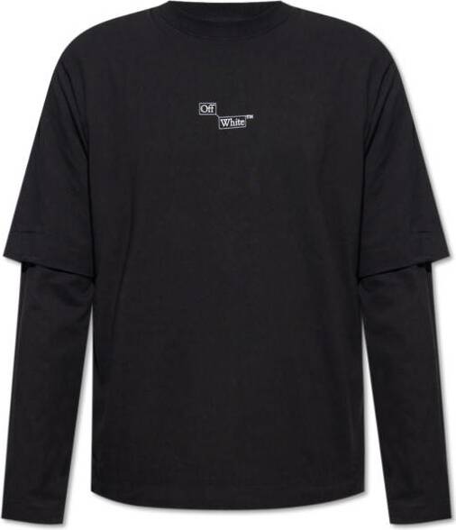 Чорна футболка Off-White Crewneck — фото 2