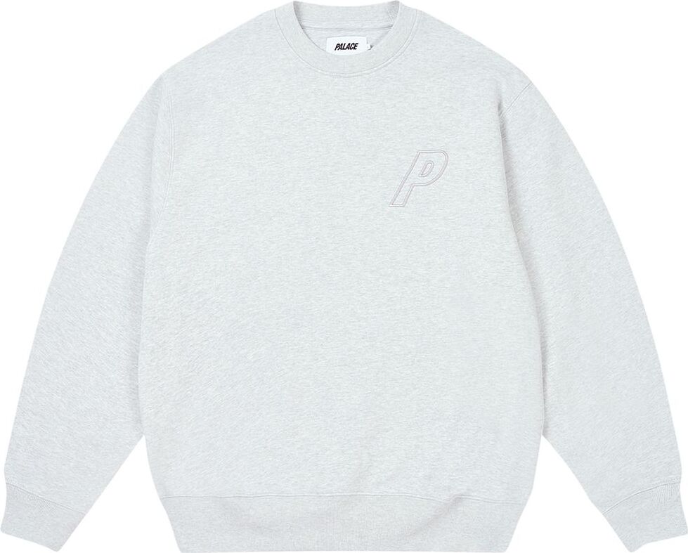 Світшот Palace Outline P-3 Crew Grey Marl — фото 3