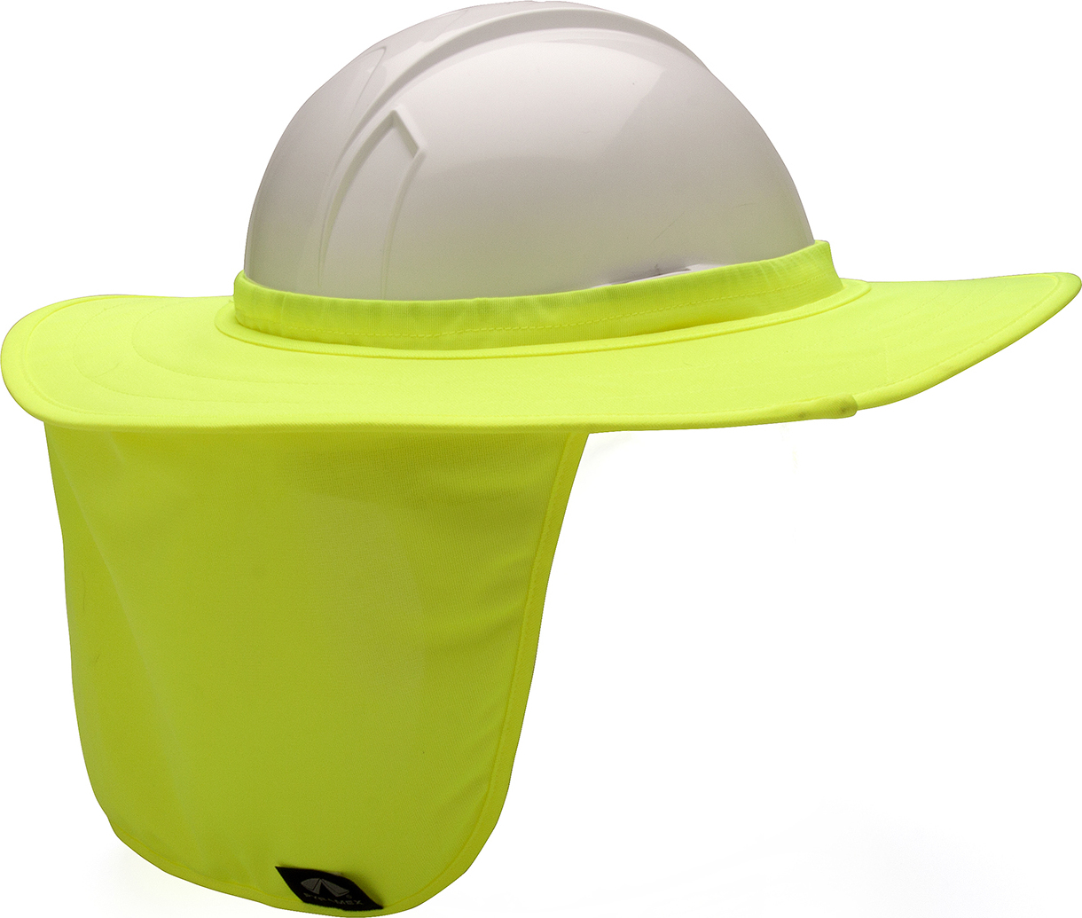 Сонцезахисний козирок для каски з накидкою для шиї Pyramex HPSHADE30 (Hi-vis Lime) — фото 4