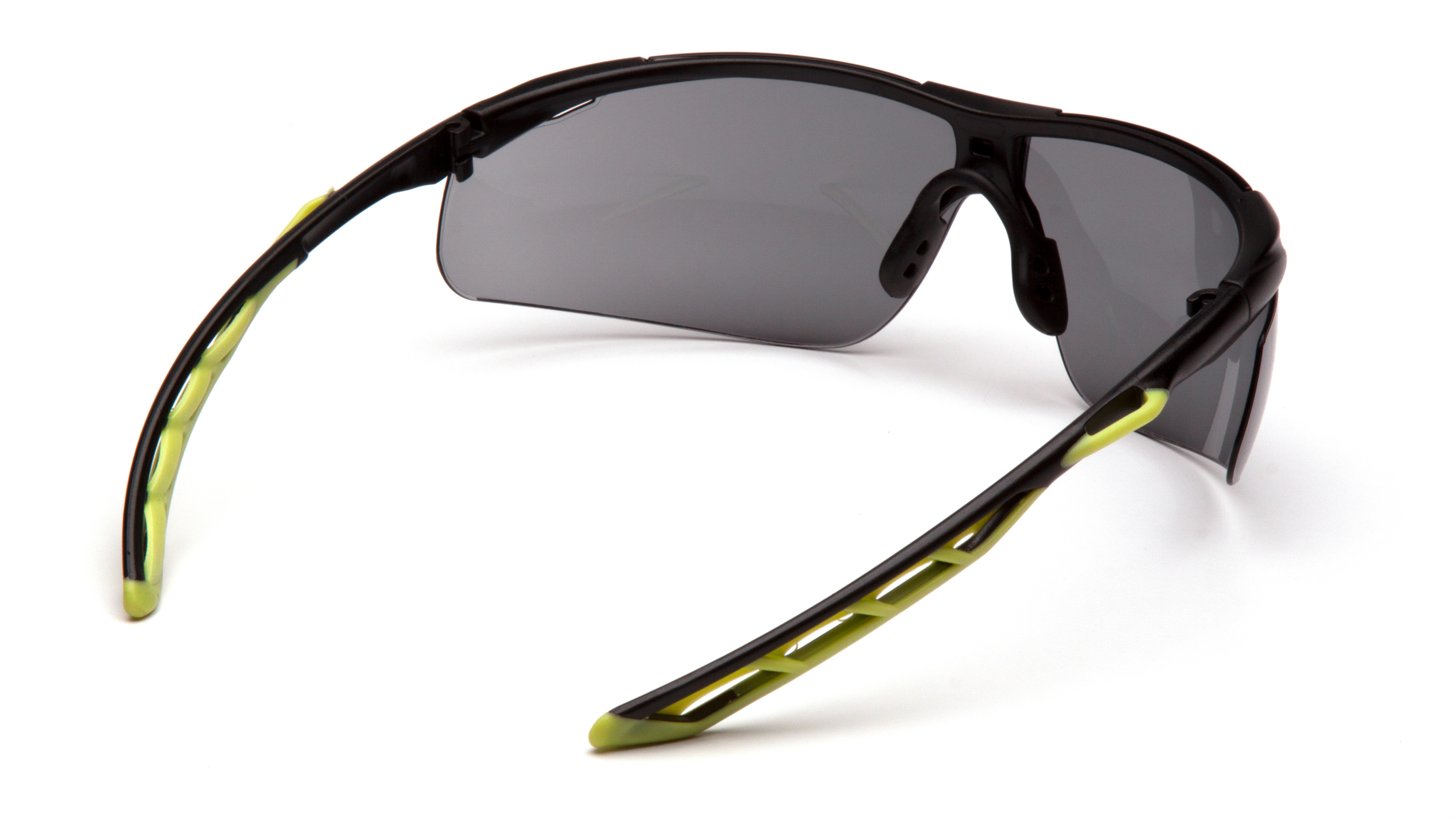 Очки защитные открытые Pyramex Flex-Lyte Black-Lime (gray), серые в чорно-лаймовой оправе — фото 3