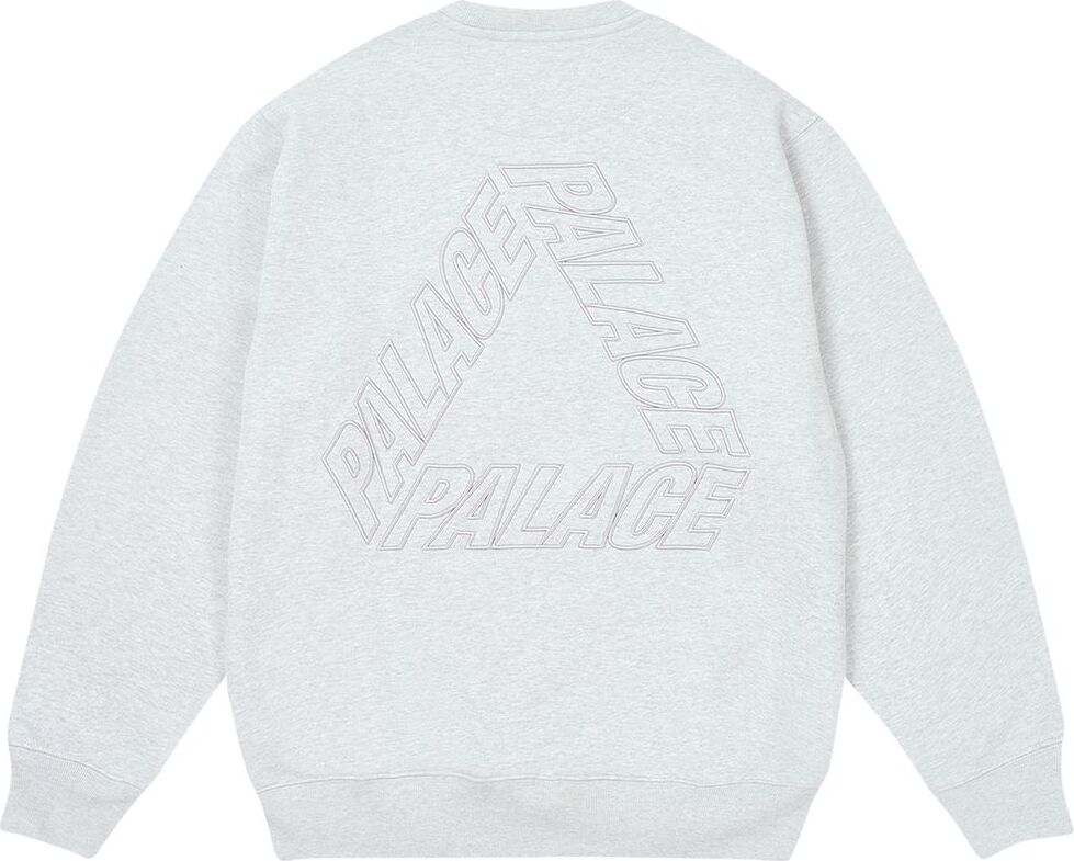 Світшот Palace Outline P-3 Crew Grey Marl — фото 4