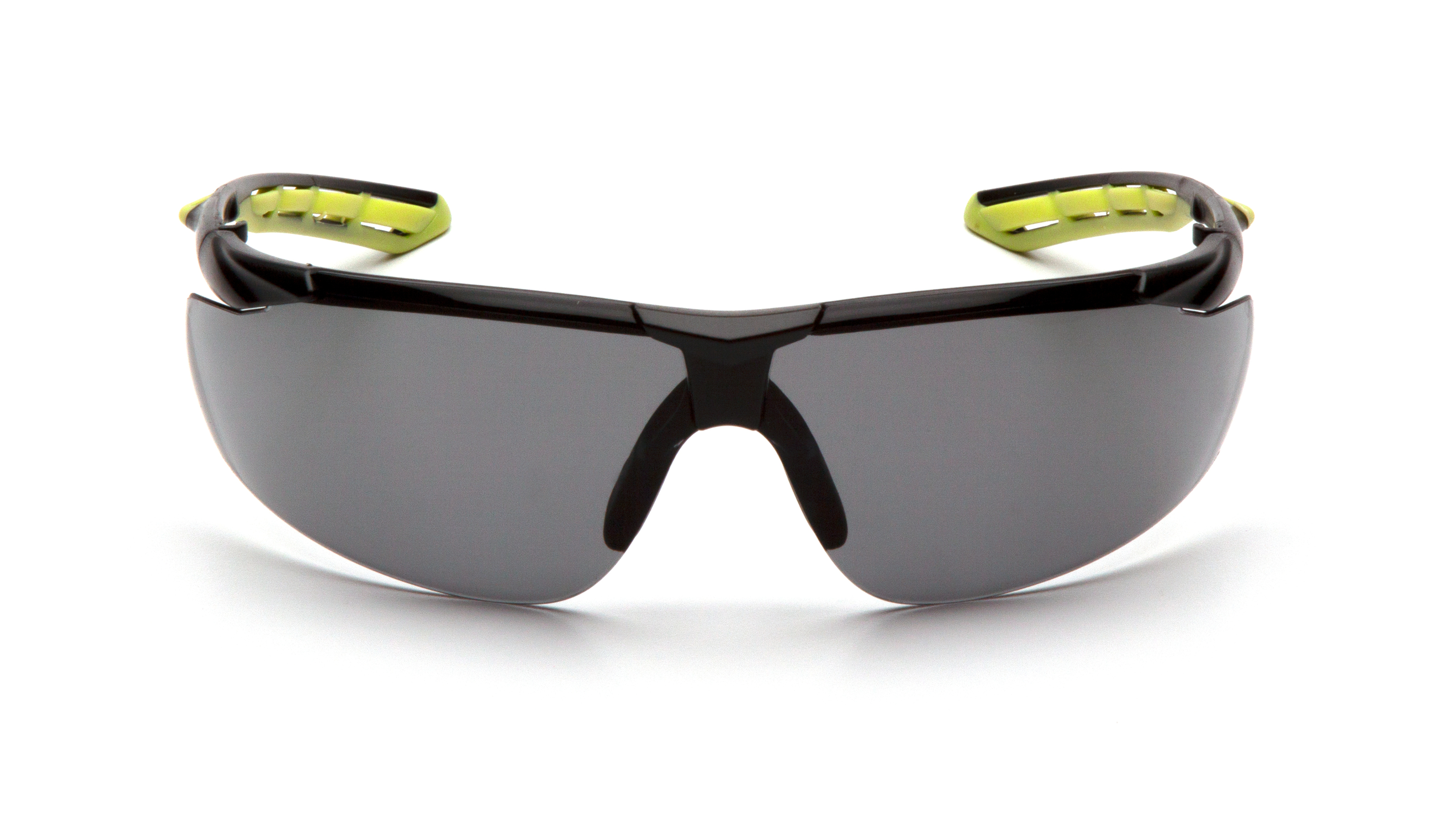 Очки защитные открытые Pyramex Flex-Lyte Black-Lime (gray), серые в чорно-лаймовой оправе — фото 2