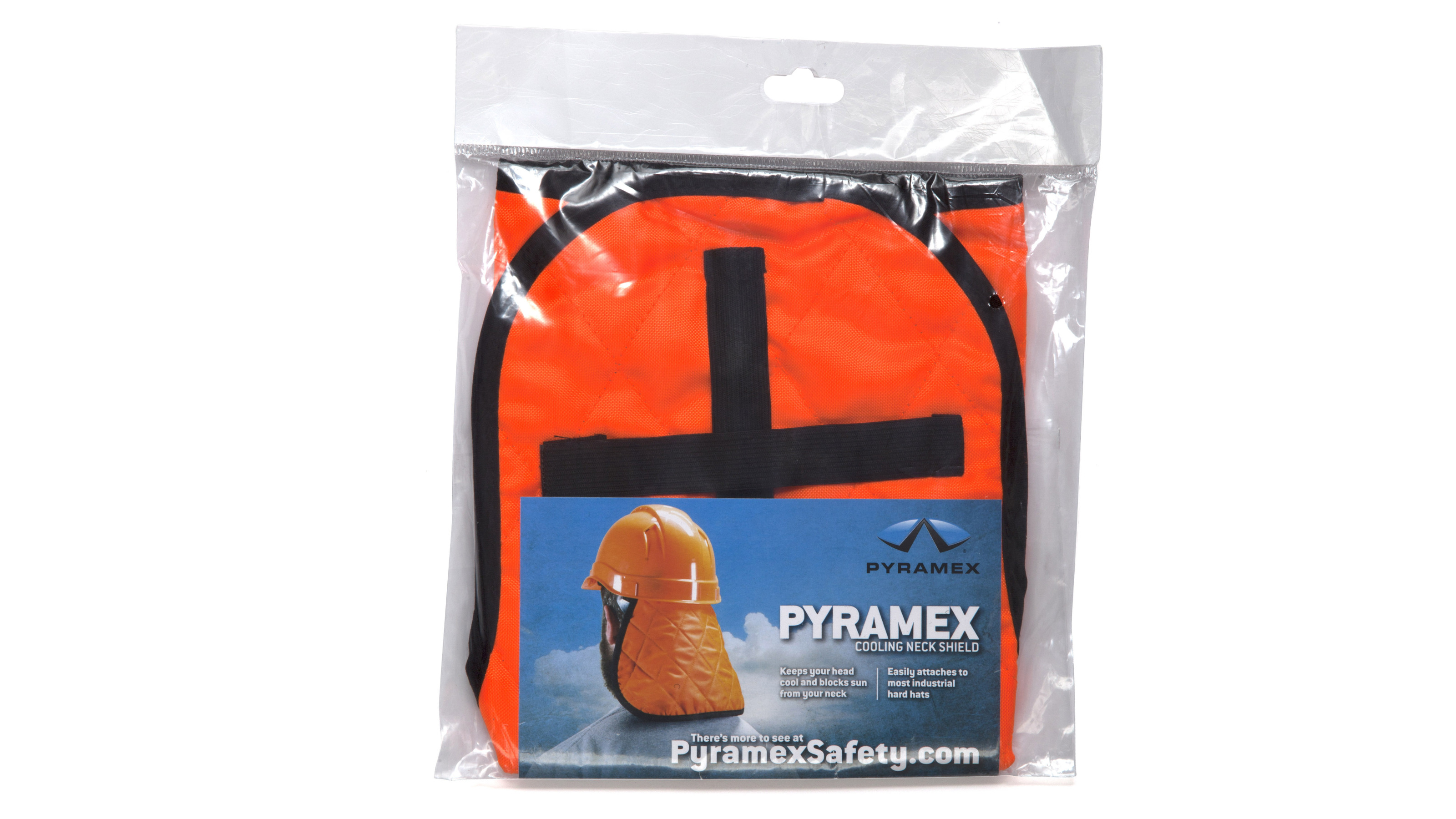 Охолоджуюча підкладка для захисної каски з накидкою для шиї Pyramex CNS1 (Hi-vis Orange) — фото 4