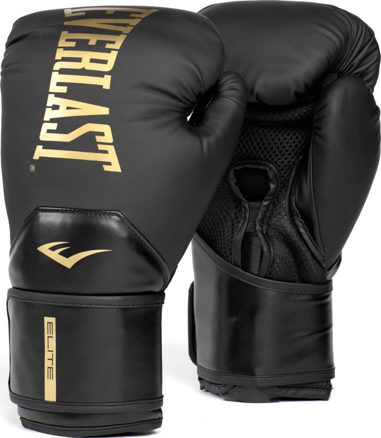 Боксерські рукавиці Everlast ELITE 2 BOXING GLOVES чорний, золотий 14 унцій (P00003272) — фото 1