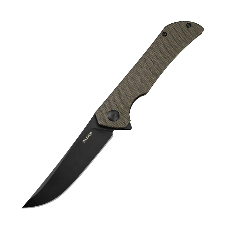 Ніж складаний туристичний Ruike P122-MB, (9.2 см) 14C28N / мікарта коричневий — фото 1