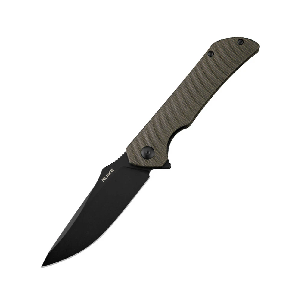 Ніж складаний туристичний Ruike P123-MB, (9.2 см) 14C28N / мікарта коричневий — фото 1